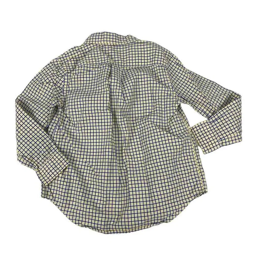Ralph Lauren Yellow & Navy Button down shirt size 5